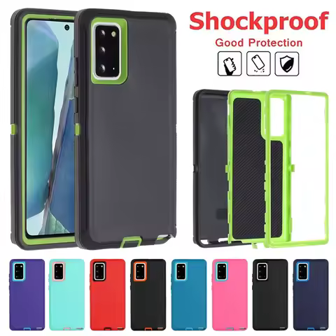 For Samsung Galaxy S25 S24 S23 S22 S21 S20 Ultra Plus Note 20Ultra 3 IN 1 Heavy Duty Armor Shockproof DustProof Protective Cover
