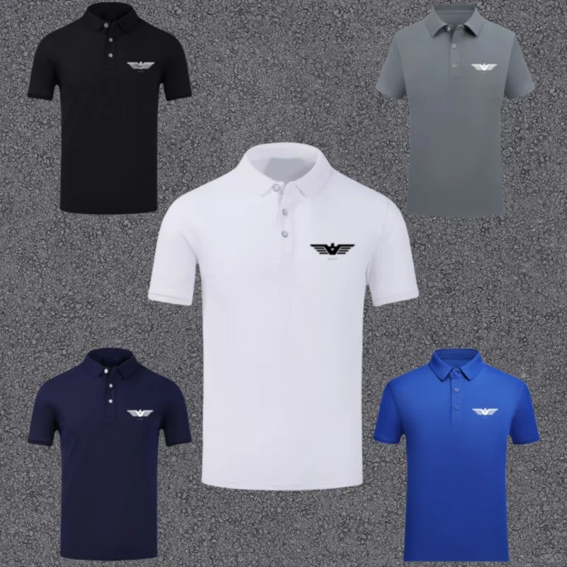 

Summer New High-quality Business T-shirt Long Sleeved Top Men's Competition Breathable Fast Drying Comfortable Shirt Polo Shirt