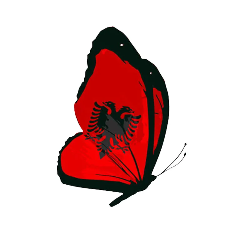 

M1095# Car Sticker Decal Albania Flag Butterfly Interest Motorcycle Accessories Pegatinas Para Coches