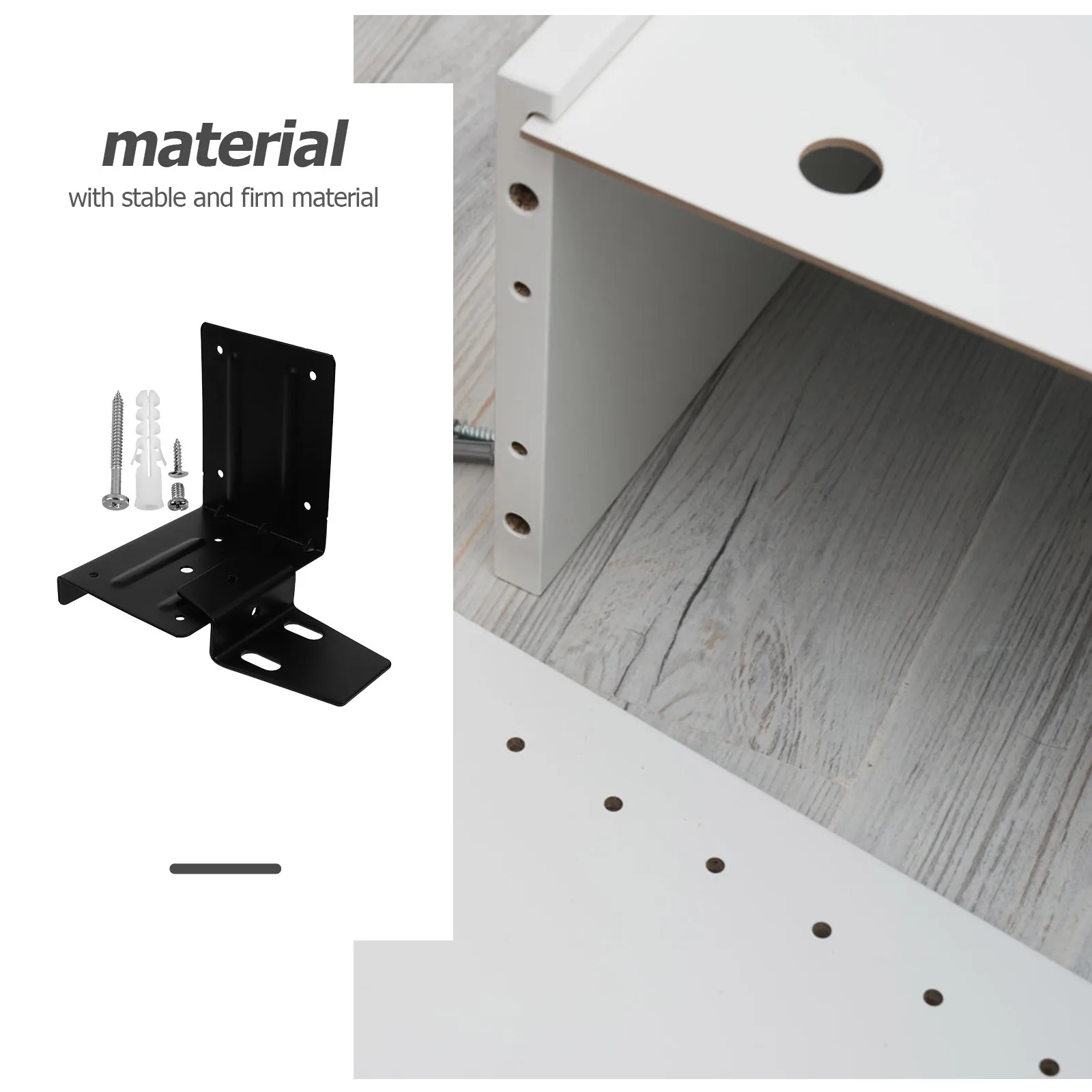 

1 Set Heavy Duty Wall Shelf Bracket 90 Degree Angle Black Matte Metal Shelf Mount Support For Cabinets Shelves Countertops