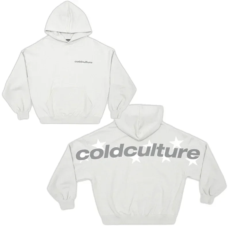 Cold Culture Logo Latest Edition Double-sided Print Men's Sports Hoodie Brother Gothic Oversized T-shirt Street Top Y2k Clothes