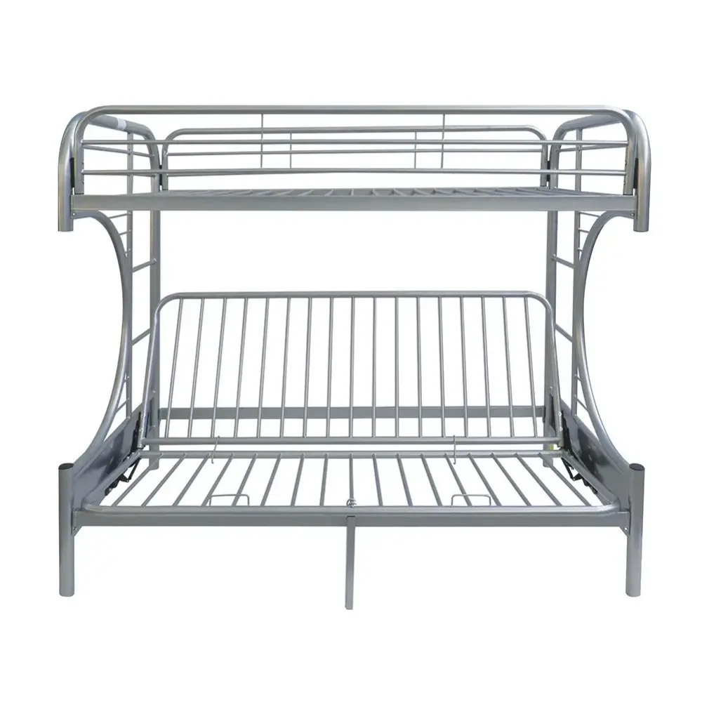 Eclipse Bunk Bed (Twin XL/Queen/Futon) in Silver