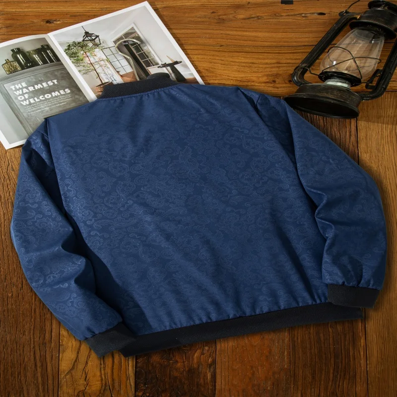 الربيع والخريف الرجال الصيد في الهواء الطلق عادية يندبروف تنفس العصرية المطبوعة سترة مريحة معطف عصري متعدد الاستخدامات #4