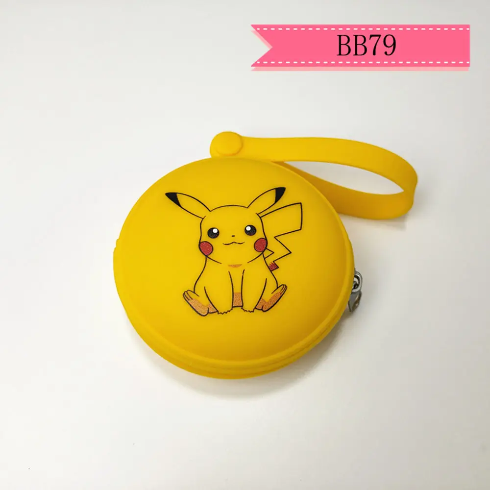 1PCS New Design Pokemon Pikachu Portable Printed cartoon Silicone Baby Pacifier Bag