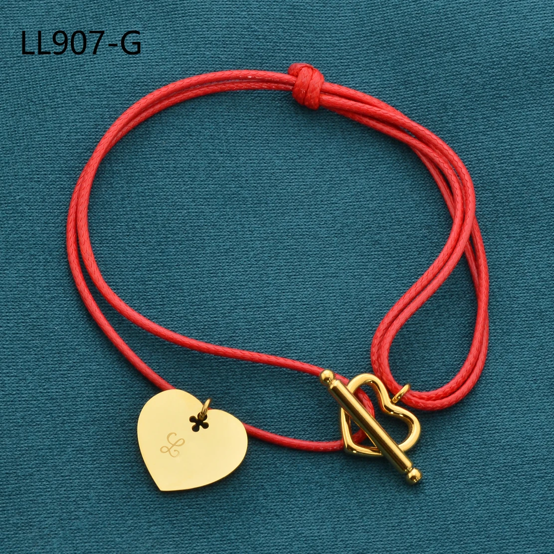 Pulseras de corazón de melocotón modernas y minimalistas, accesorios de moda y joyería para mujer.