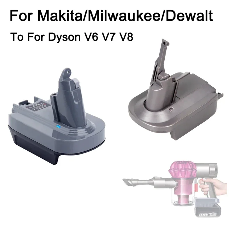 New Adapter For Makita/Dewalt/Milwaukee 18V Lithium Battery Convert To For Dyson V6 V7 V8 Battery Vacuum Cleaner tool Use