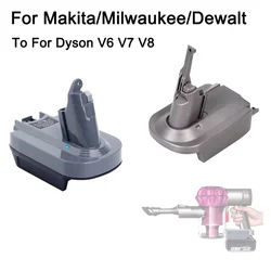 New Adapter For Makita/Dewalt/Milwaukee 18V Lithium Battery Convert To For Dyson V6 V7 V8 Battery Vacuum Cleaner tool Use