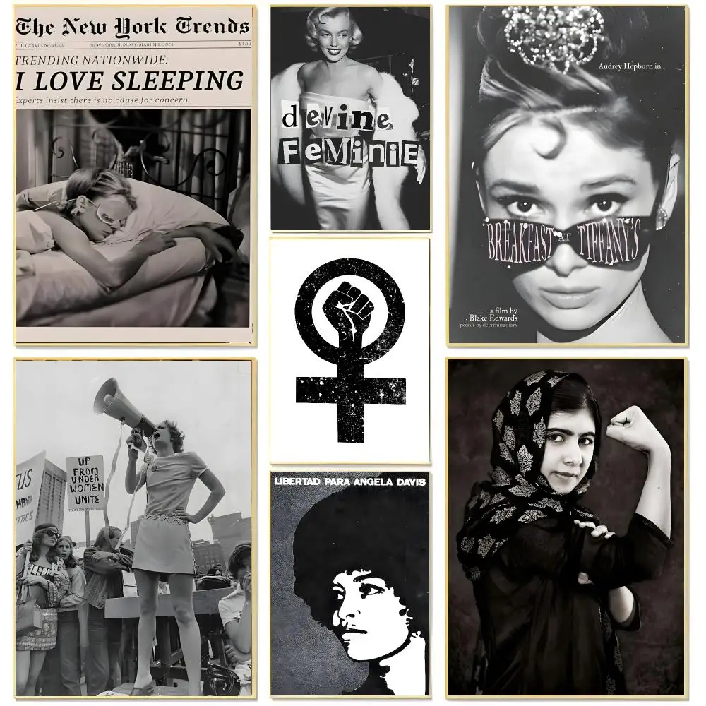 art feminist V-VERENIX Poster Living Room Bedroom Decorative Print Unframed Decor