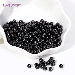 2/3/4mm Brass Metal Black Color Round Spacer Beads Loose Beads,Beads Separators,For DIY Jewelry Making Accessories Findings