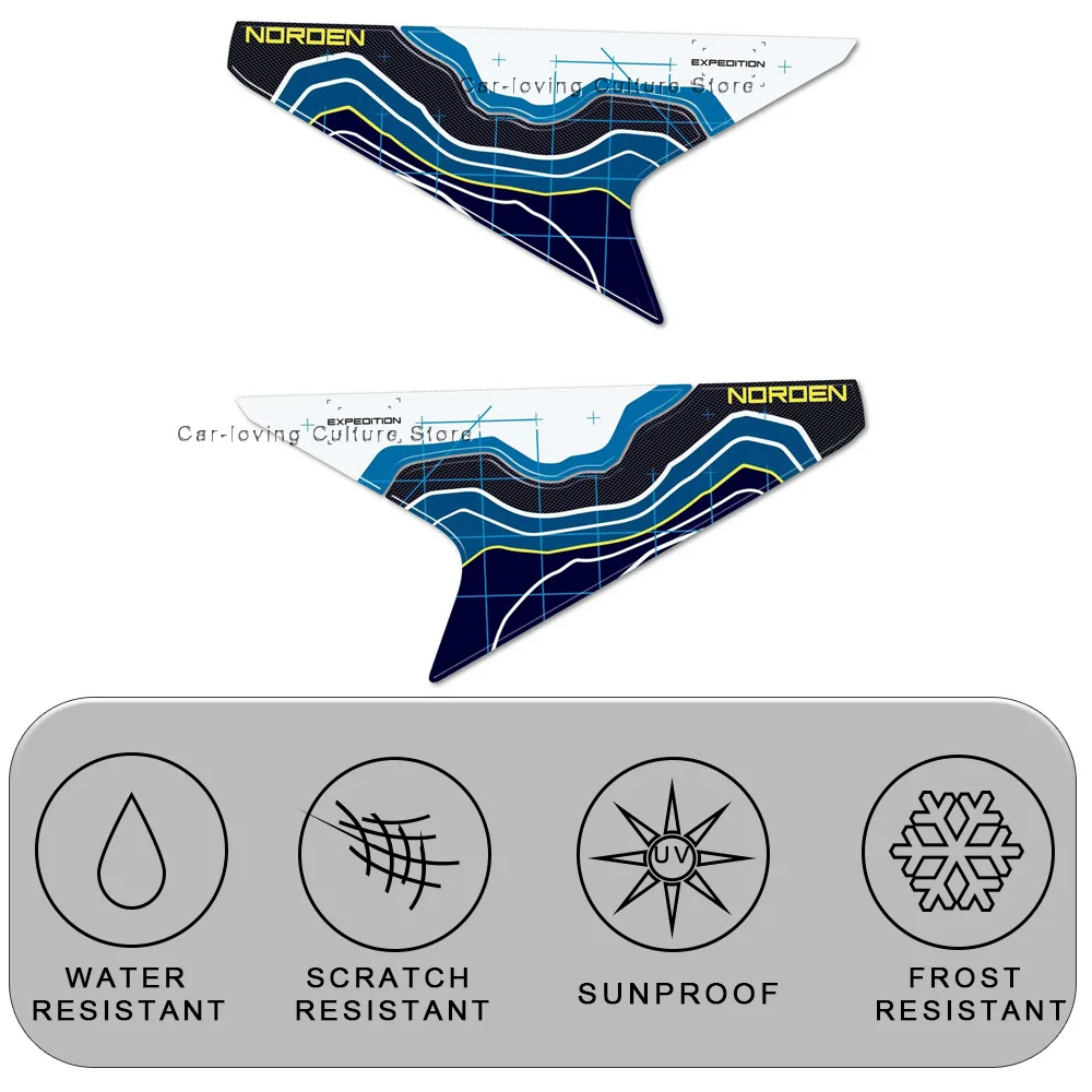 Wodoodporny ochronny naklejka ochrona motocykla zestaw podklad zbiornika 3D naklejka z żywicy epoksydowej dla Husqvarna Norden 901