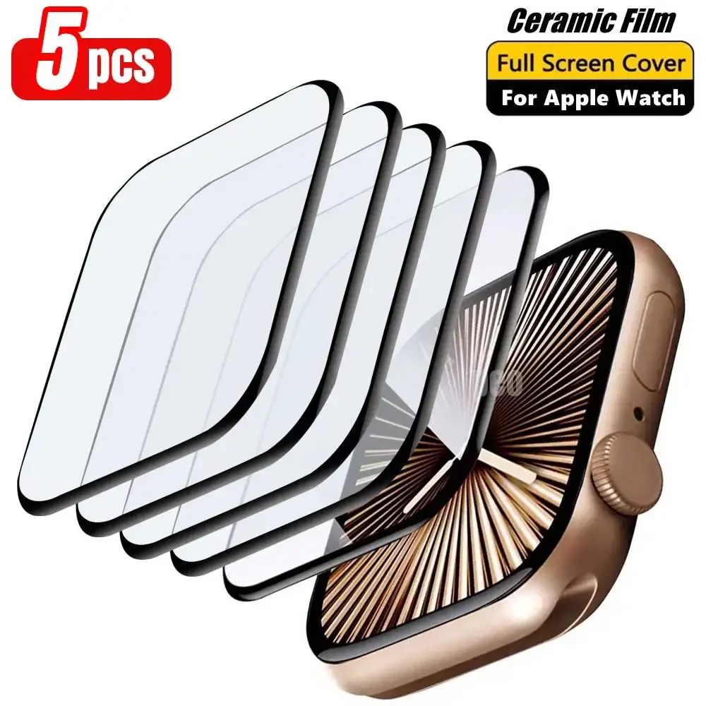 5PCS Displayschutzfolie für Apple Watch Ultra 2 49MM 40MM 41MM 42MM 44MM 45MM 38MM Weiche Folie für iWatch Serie 10 9 8 7 6 SE 5