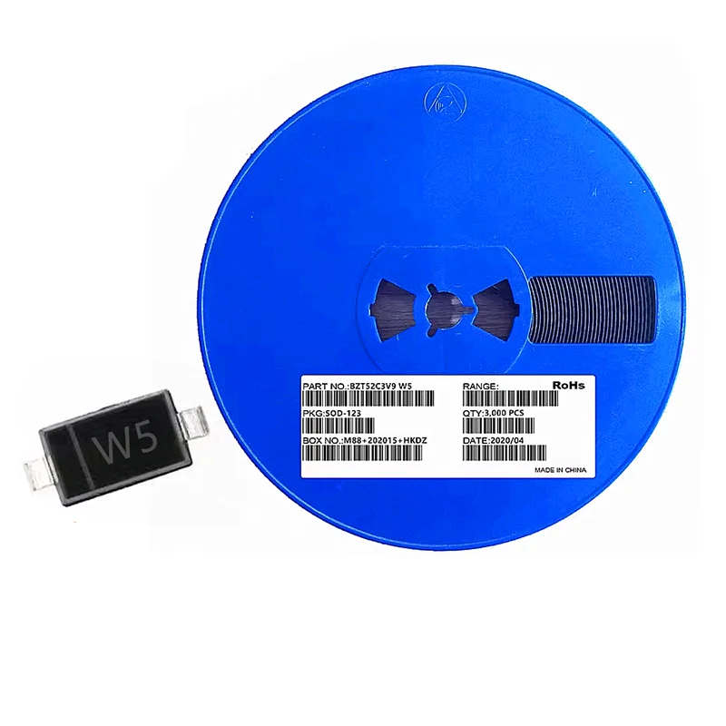 1REEL=3000PCS BZT52C3V9 SOD123 BZT52C 3.9V SOD-123 1206 SMD Original Zener diode