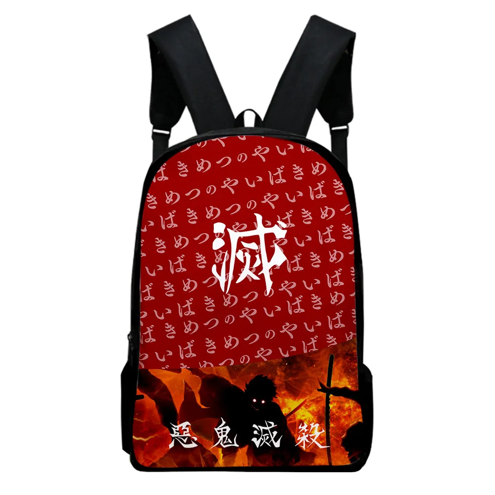 Japan Anime Demon Slayer Boys Backpack Girls Oxford Waterproof Laptop Backpack Women Men Casual Outdoor Casual Travel Backpack