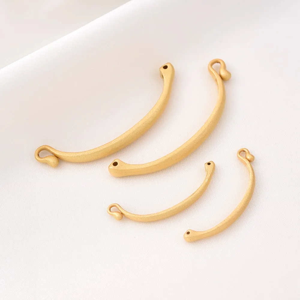 

18K Matte Gold Bow-shaped Bracelet Accessorie Diy Handcrafted Bracelet String Semi-circular Jewelry Material Shape Carrying Pole