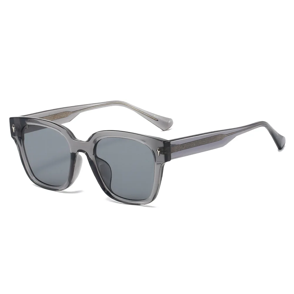 2025 جودة المعادن الأساسية مربع النظارات الشمسية النساء الكورية العلامة التجارية مصمم Tr90 أزياء للجنسين الرجال النظارات #1