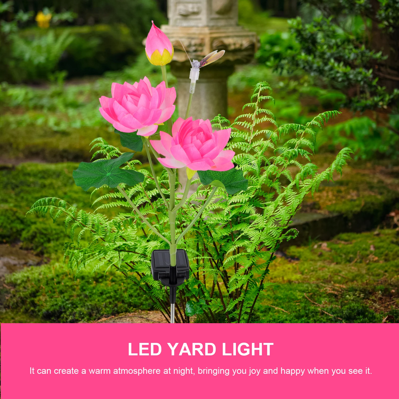 

Solar Lotus Light Color Changing Led Garden Lamp Waterproof Solar Powered Flower Light For Lawn Yard Outdoor Decoration