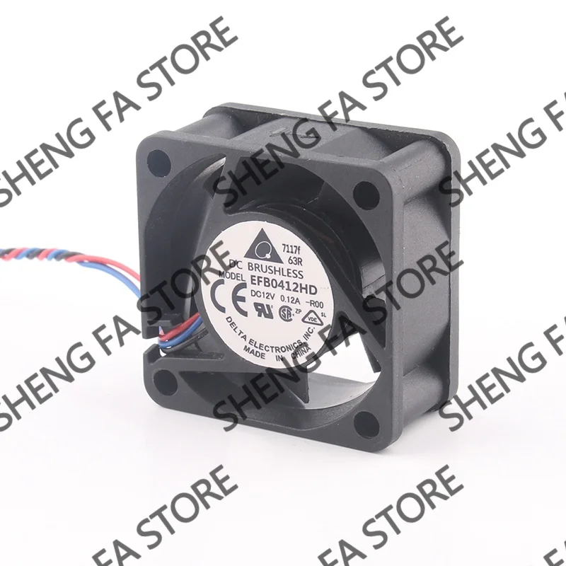 

Cooling Fan EFB0412HD-R00 Delta 5V 24V 48V DC 12V 0.12A AC EC 4020 40X40X20MM 4CM Double Ball Converter 3-wire Speed Measurement