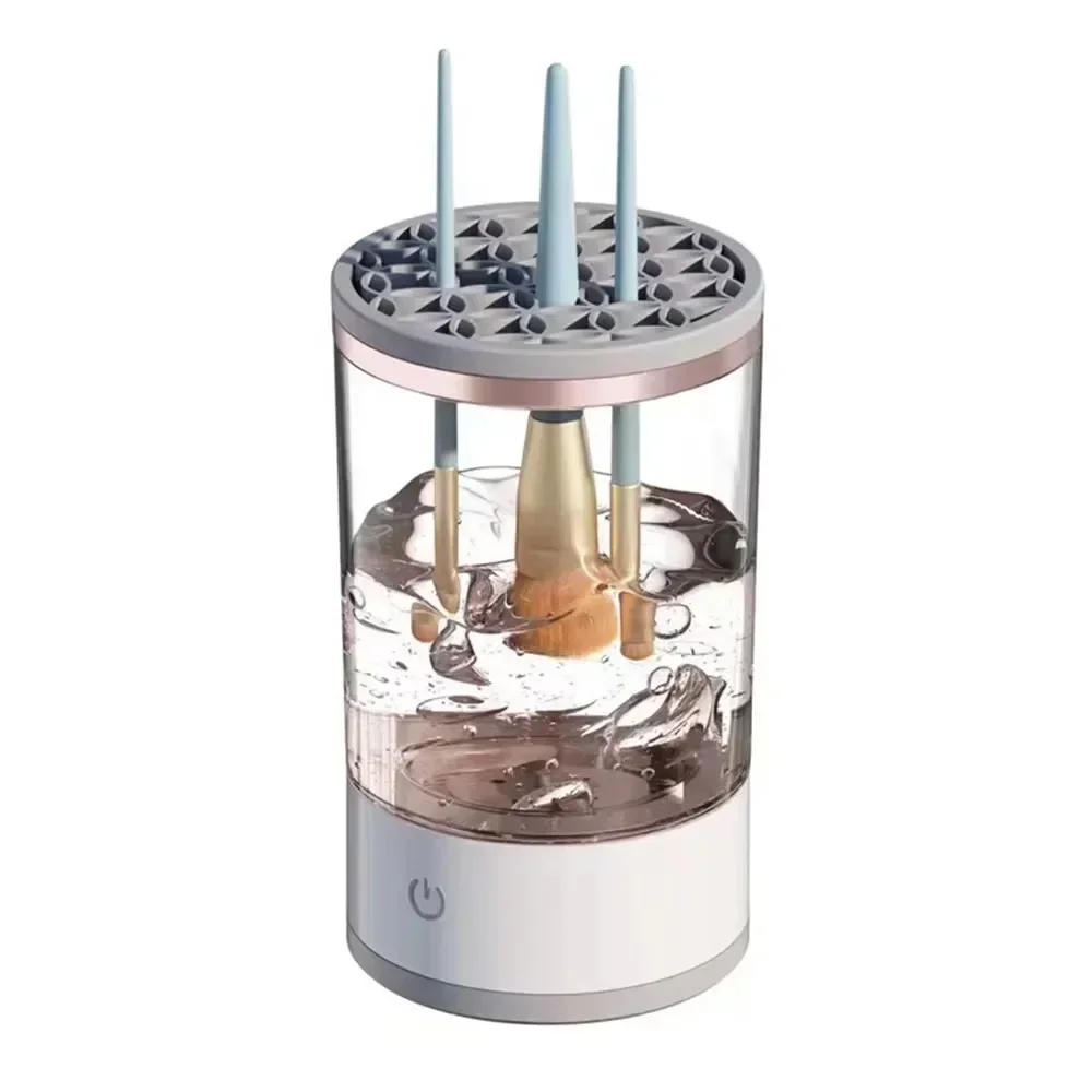 แปรงแต่งหน้าไฟฟ้าแบบพกพาพร้อมตัวหมุนอัตโนมัติ, USBPowered Quick DryCosmeticBrushCleaningToolSuitablefor5ฉาก