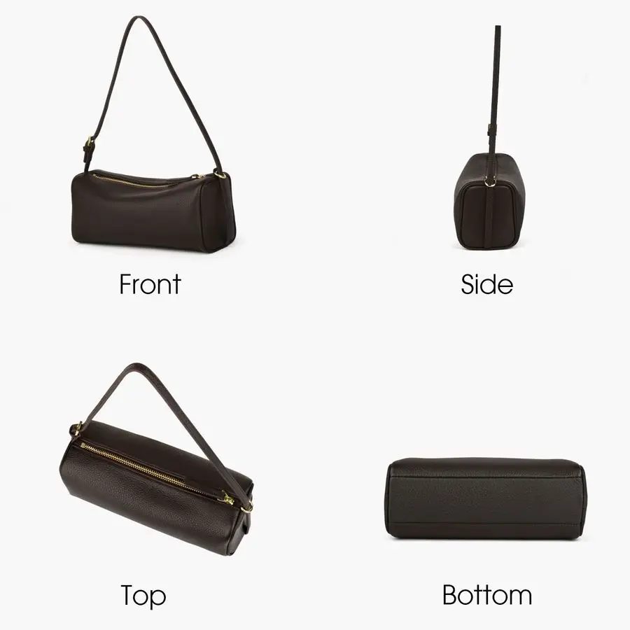 

Full Grained Leather Crossbody Purses for Women, Barrel Bag and Hobo Bags for Women with Adjustable Strap