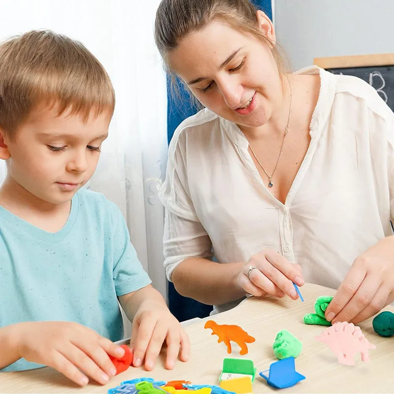 子供のための恐竜のワールドペストリーモールドセット,プラスチックモデリングキット,DIYクラフトのおもちゃ,パーティーの好意を提示する