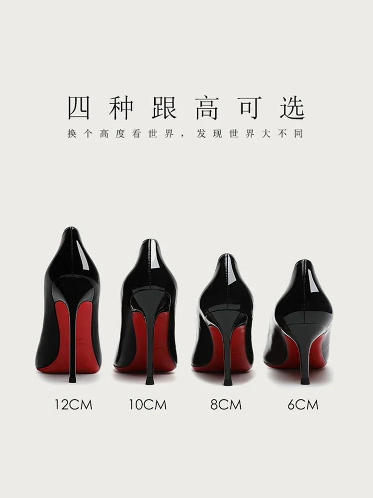 New fashion gradient color side empty high heels for women, slim heels, sexy temperament, versatile pointed single shoes