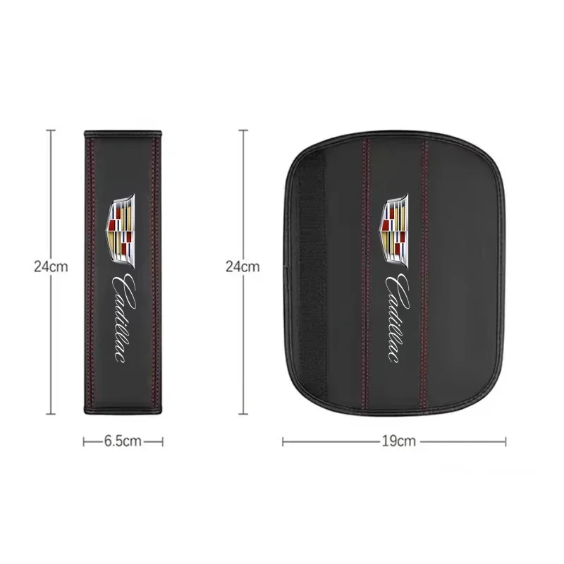 2PCS Printed Logo Car Safety Belt Pads Shoulder Cover for Cadillac ATS CTS DTS STS SLS SLR XLR BLS Seville Escalade Tiburon CT6