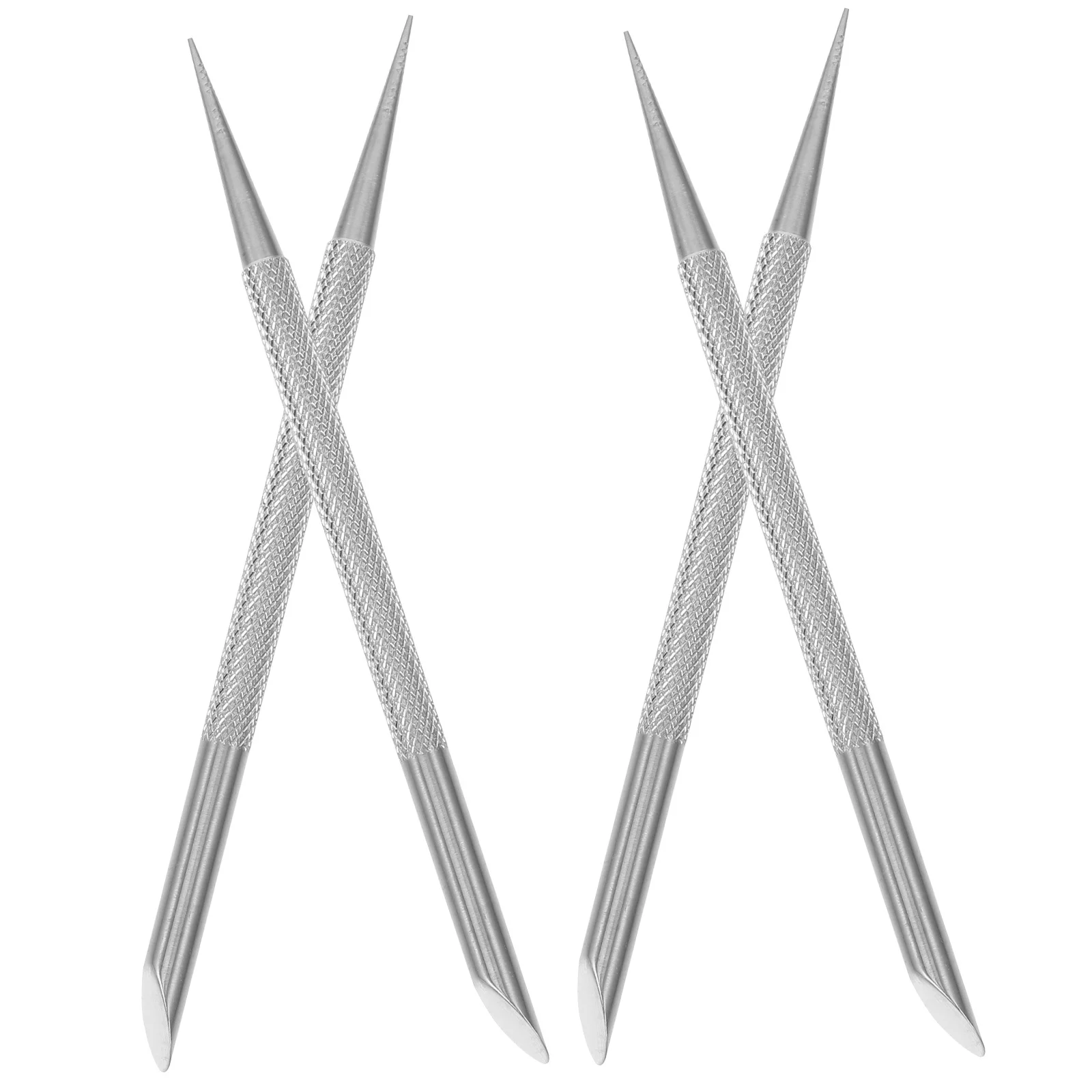 

4Pcs Stainless Steel Nail Pusher Dual Head Cuticle Remover Tool Manicure Cleaning Scraper for False Nails Pedicure Maintenance