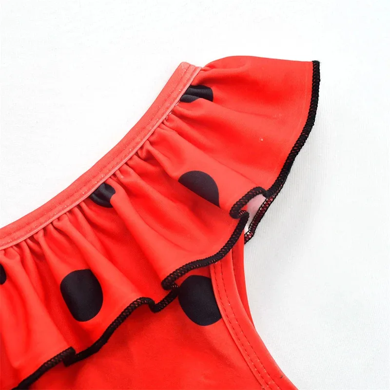 Trajes de baño de una pieza para niñas, trajes de baño de princesa Peach para niñas de 2 a 10 años, estilo volante, traje de baño para fiesta de vacaciones en la playa