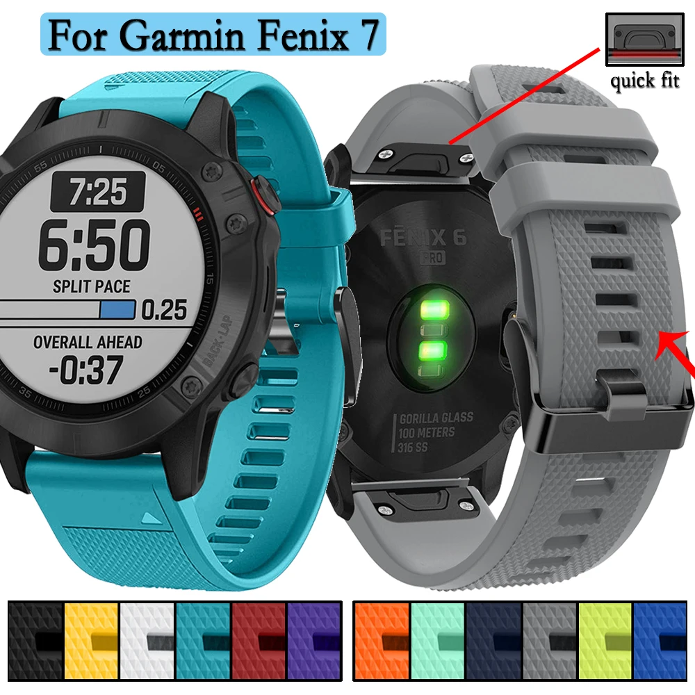22mm Watchband For Garmin Instinct Wristband Silicone Quick Fit Strap With Texture Wristband Compatible For Garmin Fenix 7 /7pro