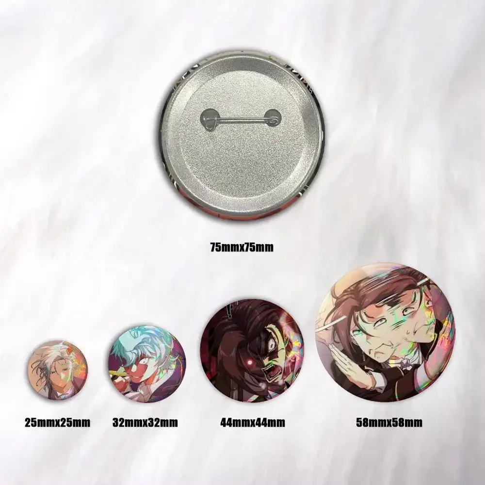 Korean BL Manhwa The Greatest Estate Designer Badges Cartoon Figure Button Brooch Round Lapel Pins Bag Hat Decor Friends Gifts