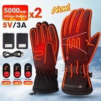 Winter Heating Gloves Electric Heated Gloves With Battery Thermal Warm Heating Ski Gloves for Cycling Hiking Men and Women