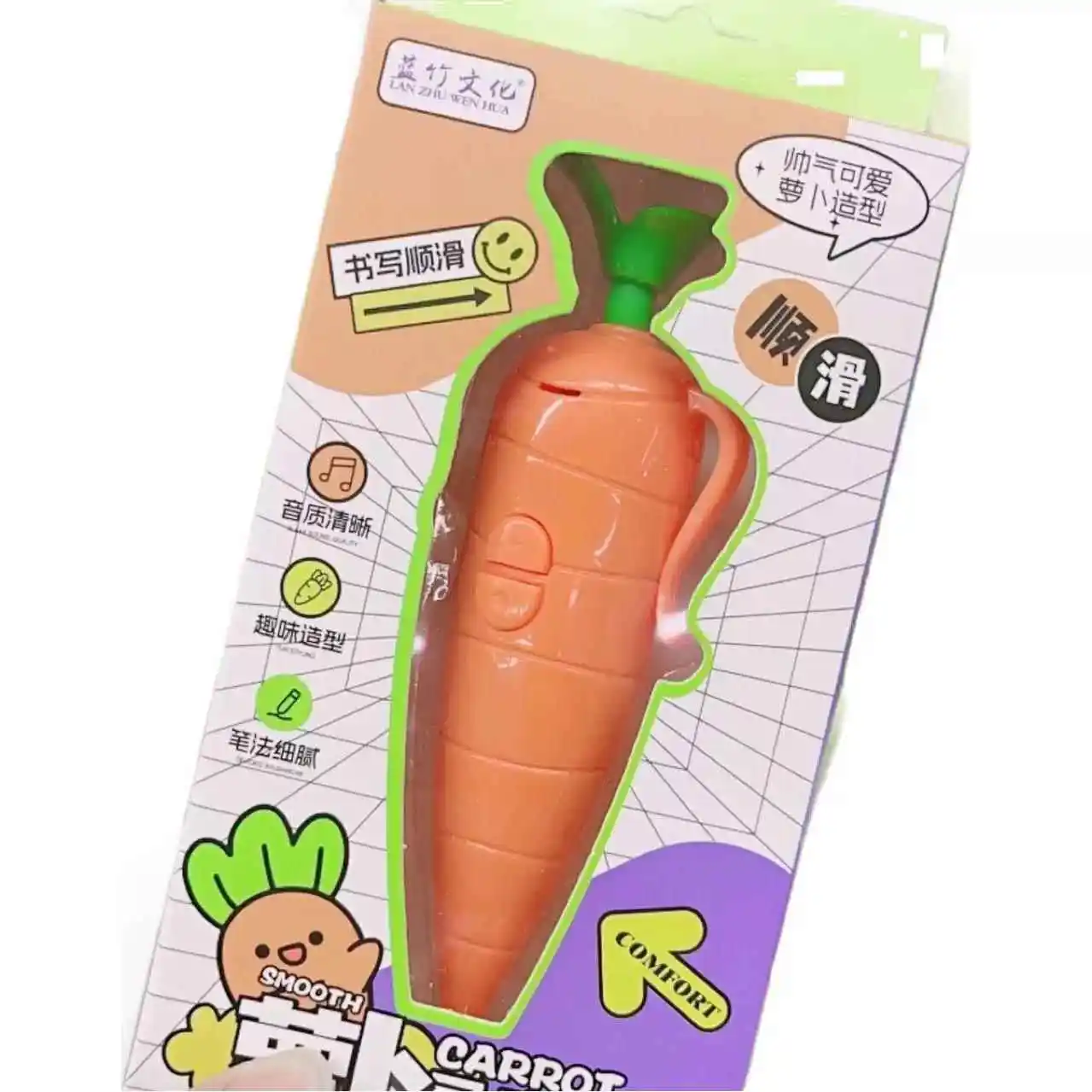 Zootopia oficial judy hopps cenoura gravador de voz caneta com função de gravação de som real bonito dos desenhos animados papelaria