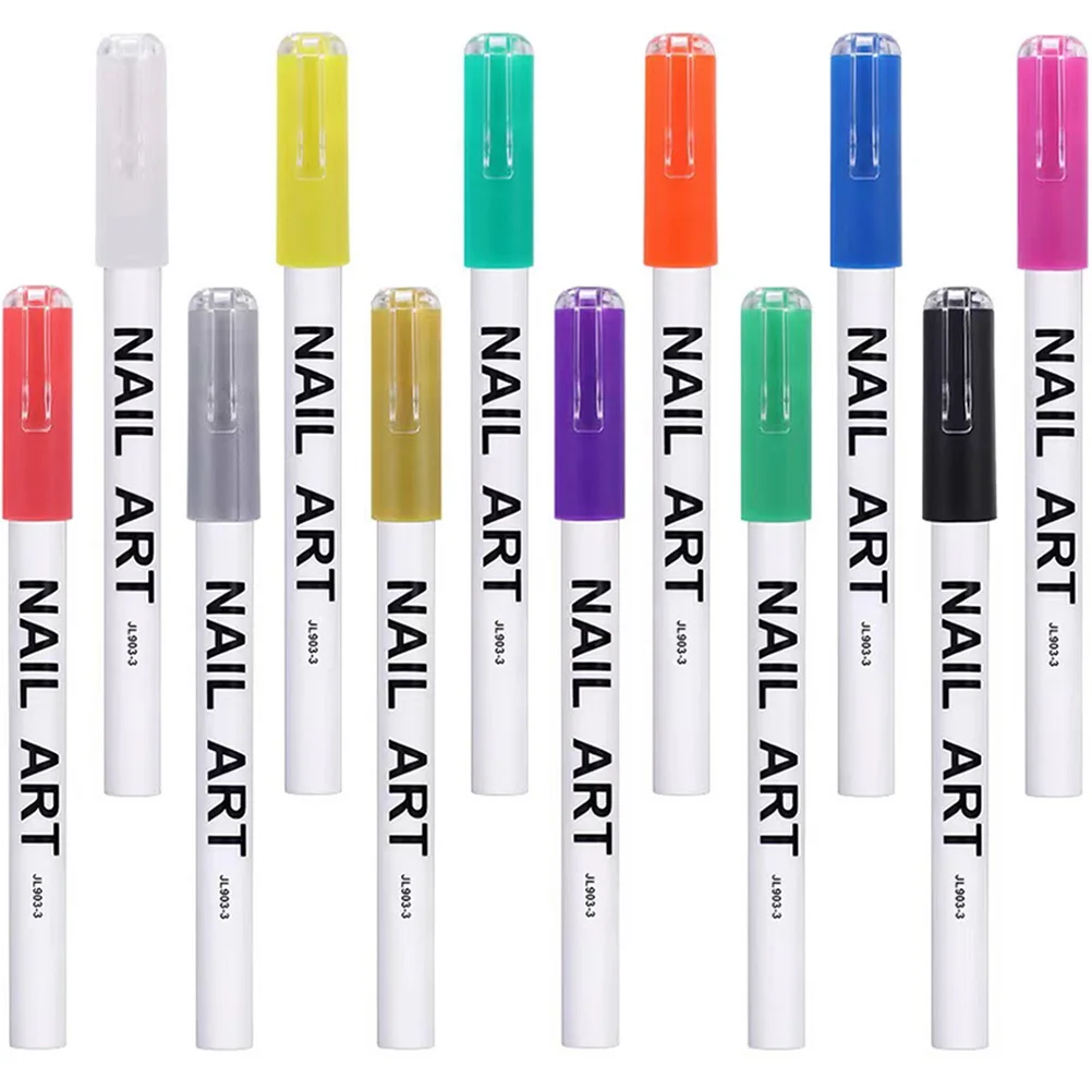 

12Pcs Nail Art Pens Plastic Manicure Drawing Tools Nail DIY Painting Tools Professional Salon Home Use Manicure Painting