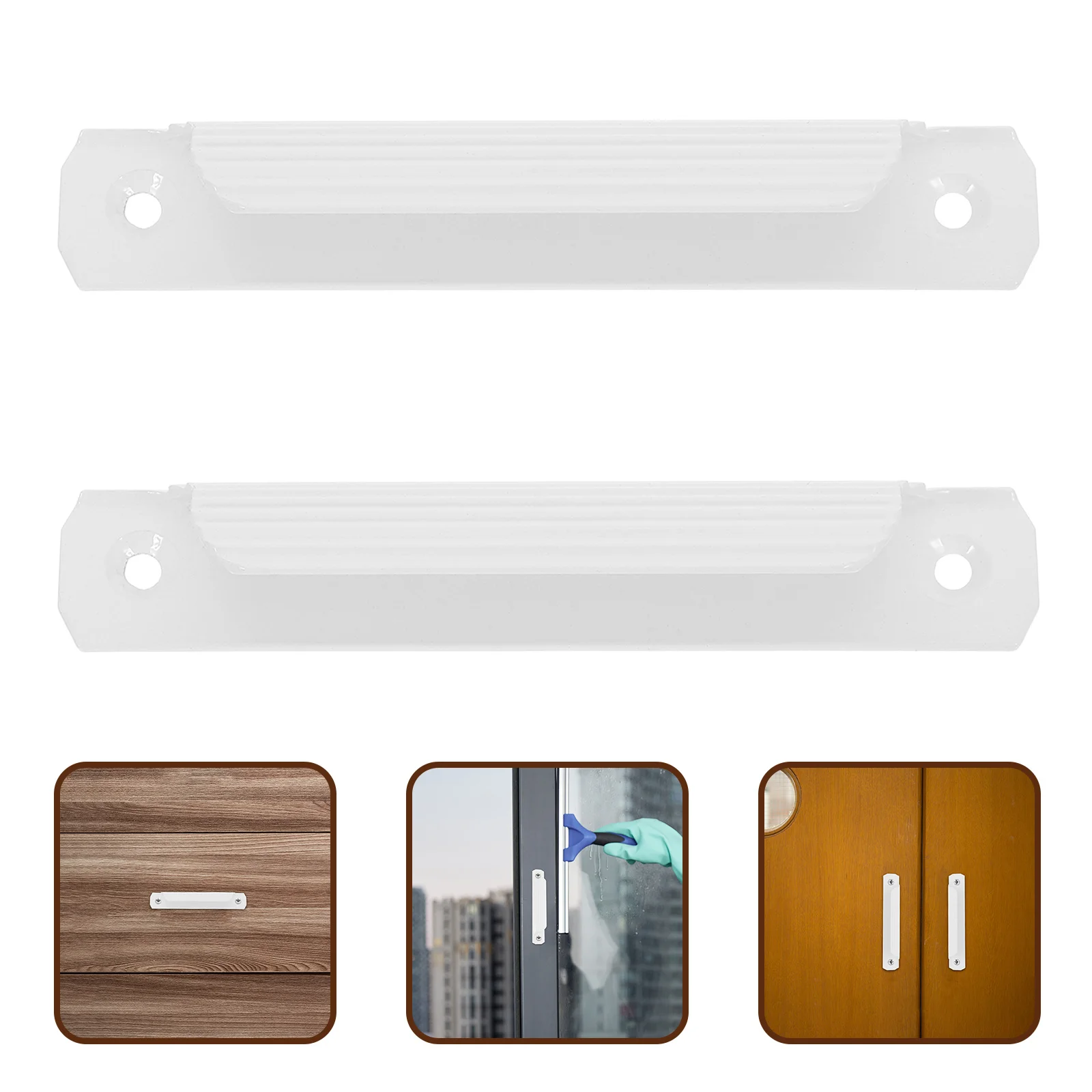 

2pcs Aluminum Alloy Door Handle Lightweight Sturdy Easy Install Universal For Sliding Glass Doors Cabinets Drawers Wardrobe Pull