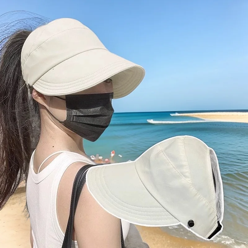 

Can Tie Ponytail Hat Women's Summer 2025 New Sunshade Sunscreen Hat Outdoor Versatile Face Ducktongue Bucket Hat Summer Hats 2