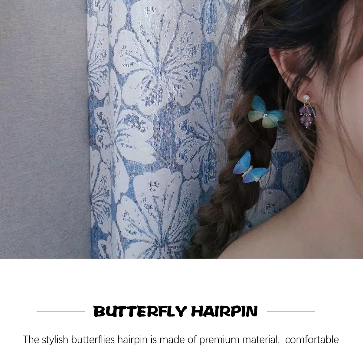 

5pcs Butterfly Clip Bow Hairpin For Women Bangs Hairpin Lightweight Duckbill Clip Curly Straight Hair Bowknot Barrette Hair