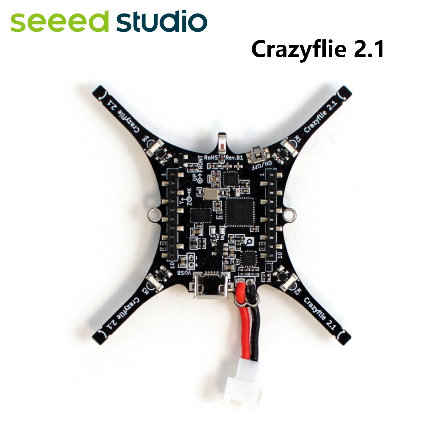 Crazyflie 2.1- Open Source Mirco Quadcopter Drone Support Bluetooth5 LE,Robotics,Suitable for Indoor/Small Space/High Density