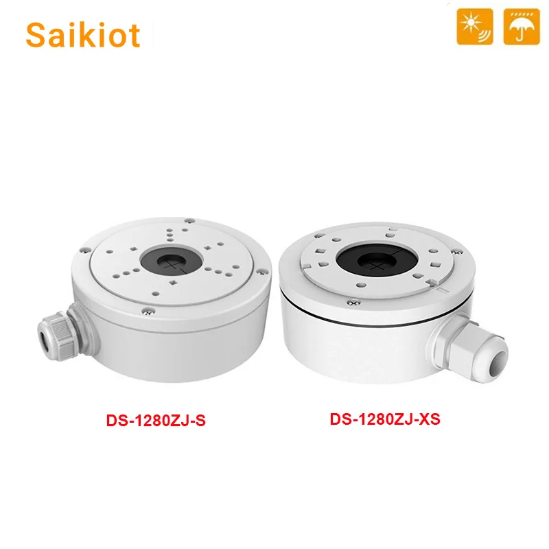 Saikiot HIKVISION DS-1280ZJ-XS DS-1280ZJ-S Junction Box Outdoor Waterproof Aluminium CCTV Security Camera Cable Junction Box