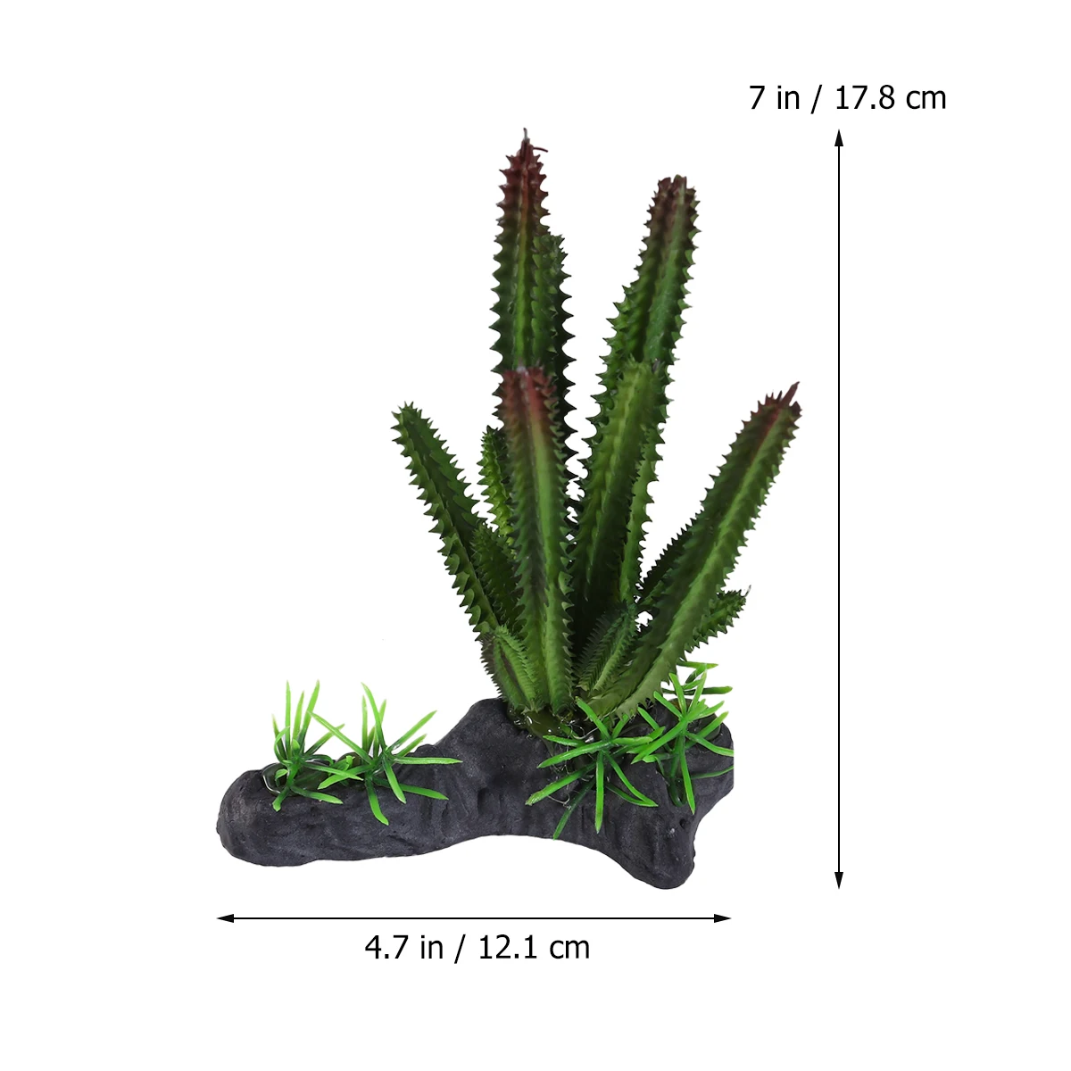 

Realistic Resin Cactus Plants Aquarium Fish Tank Decorations Artificial Plastic Plants For Fresh Salt Water Easy Cleaning