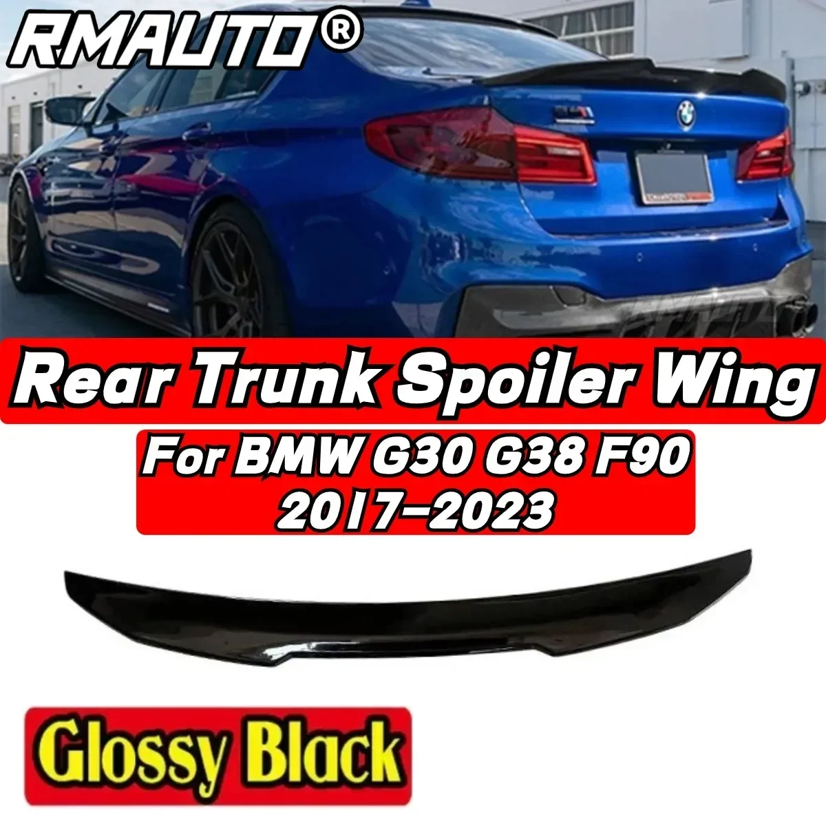 BMW G30 Car Rear Trunk Spoiler Body Kit PSM Style Car Rear Spoiler Wing For BMW 5 series G30 525i 530i M5 2017-2023 Body Kit