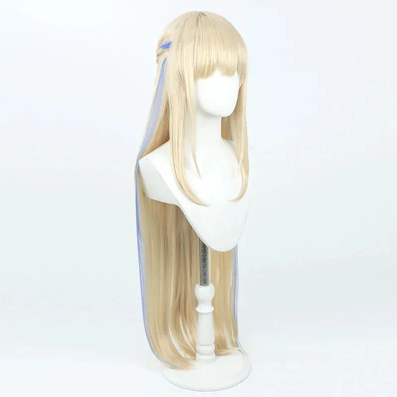 

25COSAsuma Toki Wig Game Blue Archive Cosplay Blonde Blue Mixed Wigs 90cm with Ponytail Heat Resistant Hair for Halloween Role P