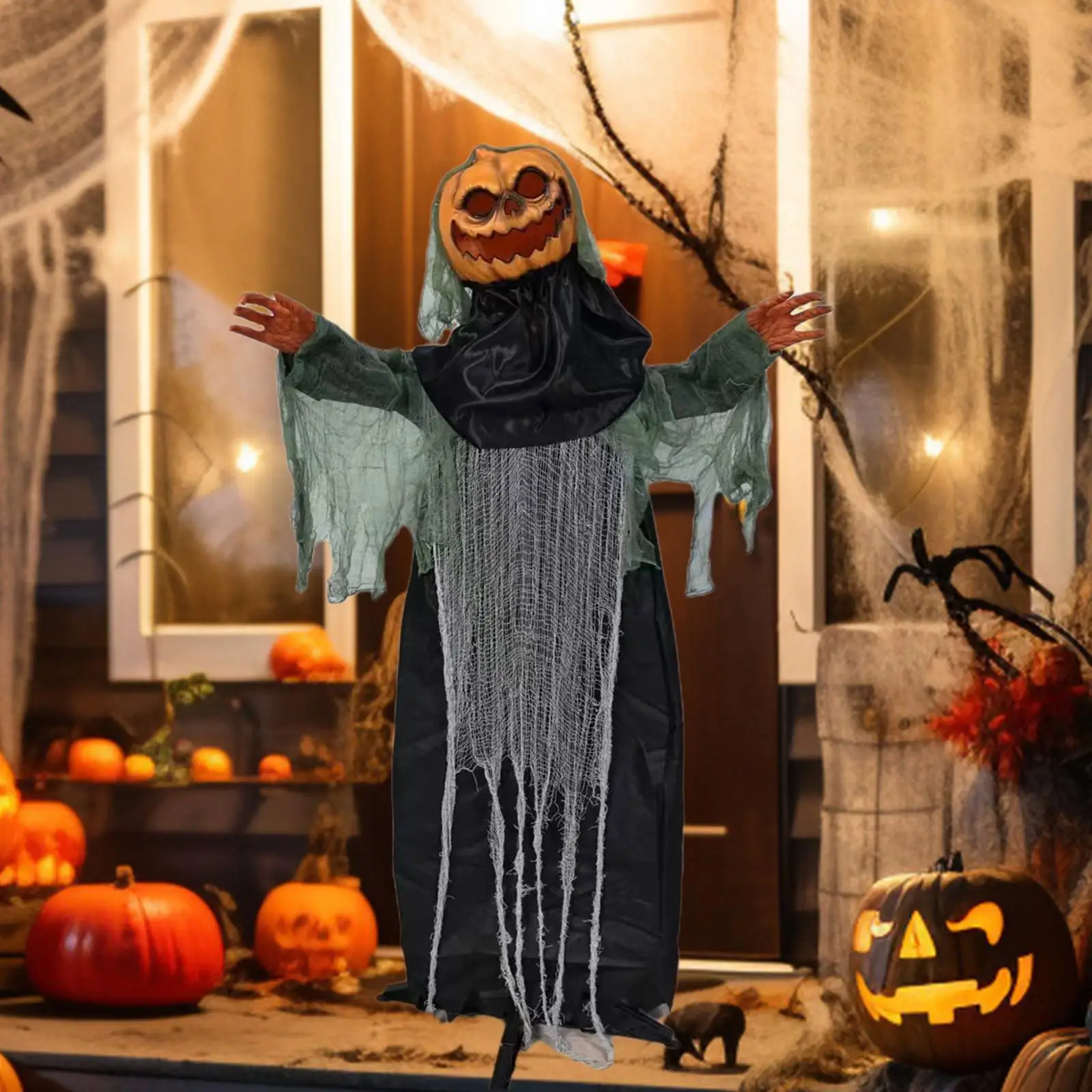 

Halloween Pumpkin Scary Decor Halloween Pranks Festive Atmosphere Halloween Decorations Prop for Party Lawn Patio Yard Garden