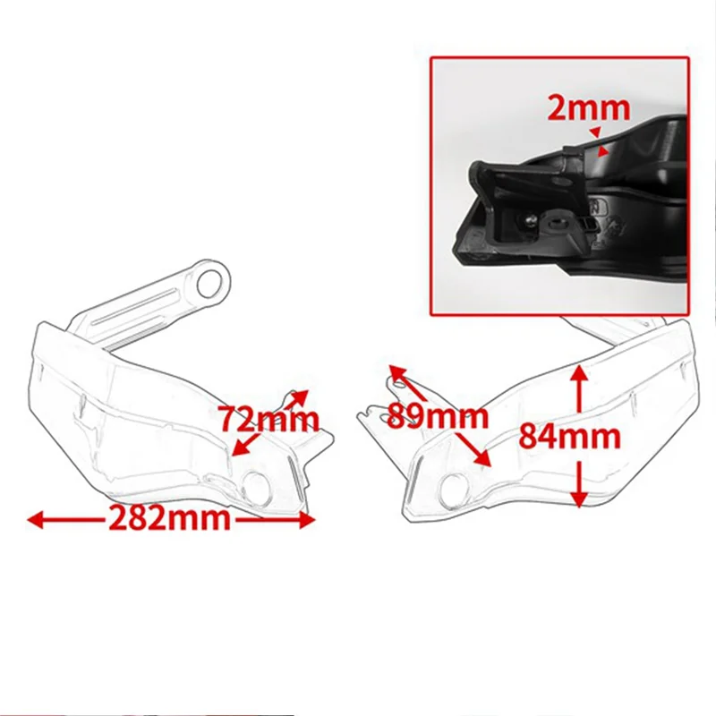 A19Q-Motorcycle Handlebar Handguard Windshield Handguard For Honda CRF1100L Africa Twin Adventure Sports 2020 2021 White