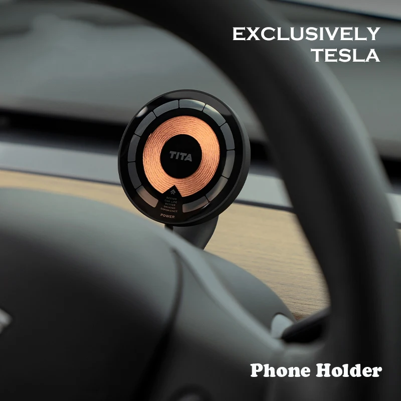 For Tesla Model 3 Y Magnetic Car Wireless Charger Mount Adsorbable Smartphone Holder 2023 Car Phone Holder Mounts Accessoires