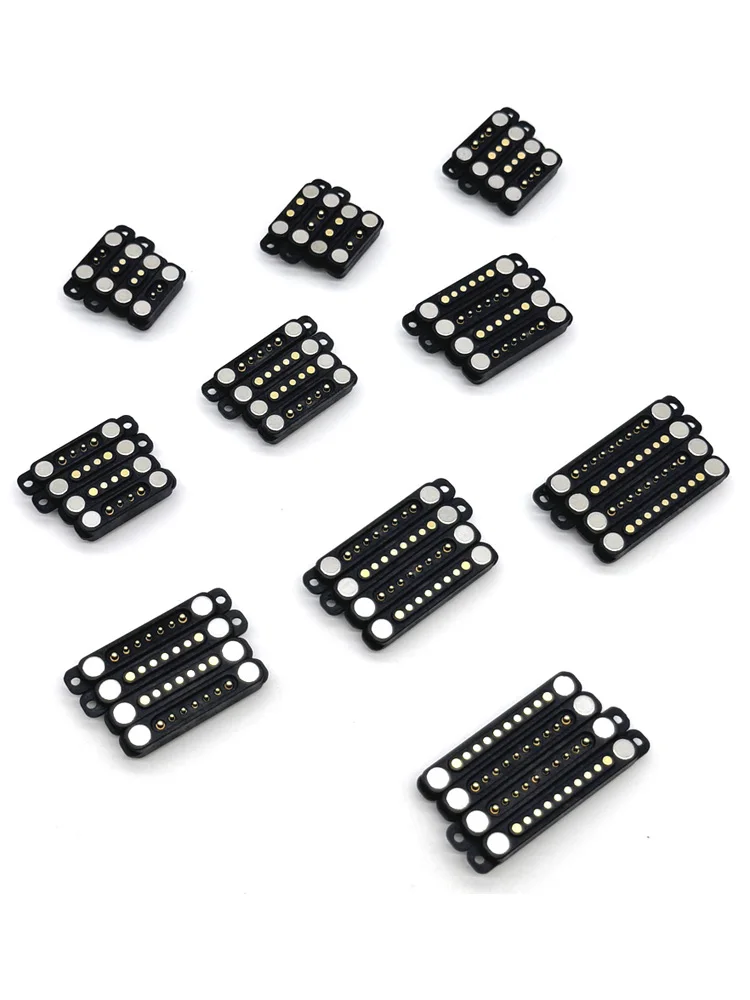 1 paire de connecteurs à broches Pogo magnétiques 5A DC, 2 broches/10 broches avec oreilles Pogopin mâle femelle espacement 2.5mm, prise d'alimentation cc à ressort