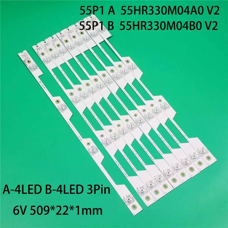Kit Barre di illuminazione TV 55P1 A 55HR330M04A0 V2 55P1 B 55HR330M04B0 V2 Strisce di retroilluminazione JN-4C-LB5504-YH01R/YH02R Penne per tavole