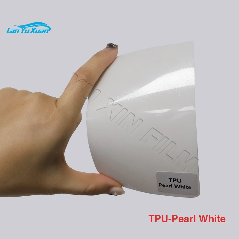 

Good Quality Glossy White Pearl Chameleon Cool TPU-Pearl White Color PPF Car Wrap Vinyl Roll