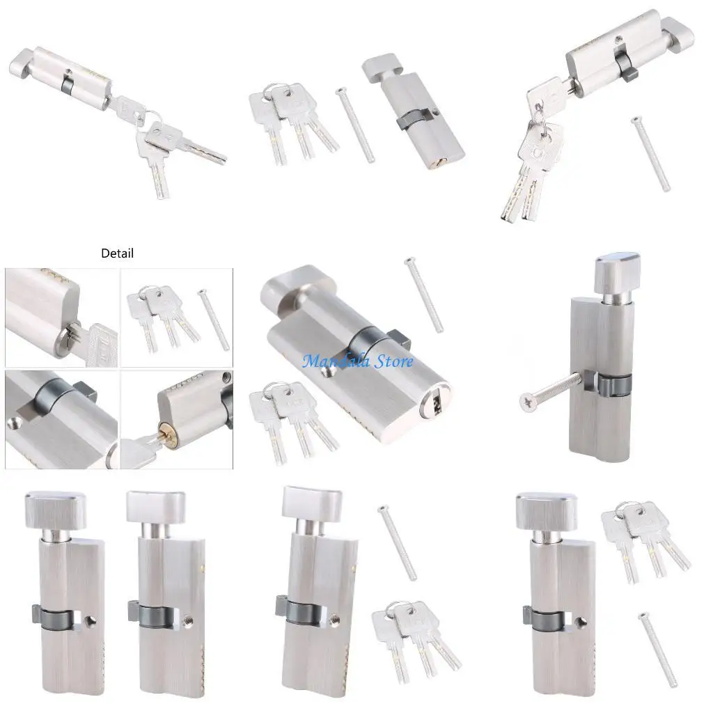 

U2JC Alloy Door Lock Cylinder with Knob Secure Knobbed Lock for Enhances Security