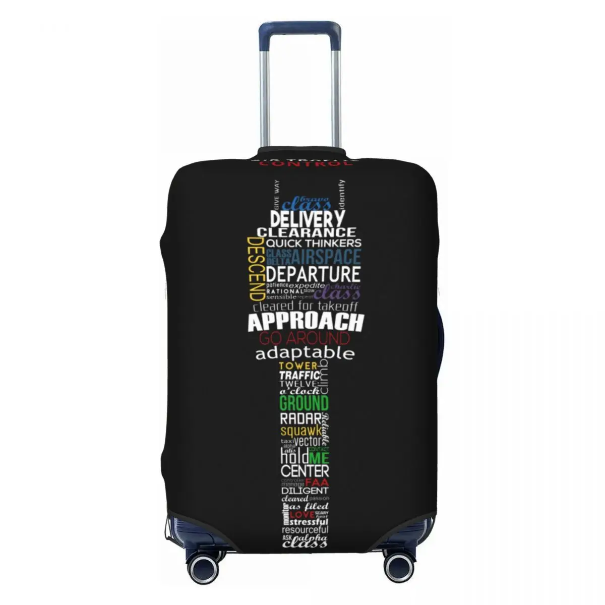 

Custom Air Traffic Controller Luggage Cover Funny Pilot Air Fighter Suitcase Protector Covers Suit For 18-32 inch
