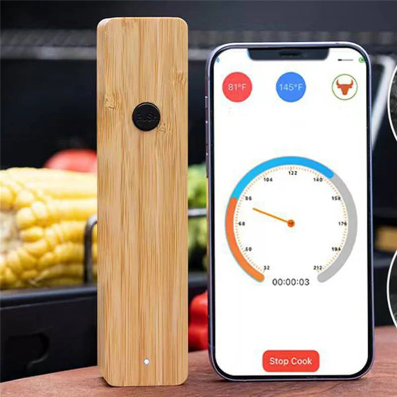 THIVN-Sometro per carne wireless Forbbq Cottura Termometro per alimenti Bluetooth impermeabile Termometro per alimenti Termometro per carne